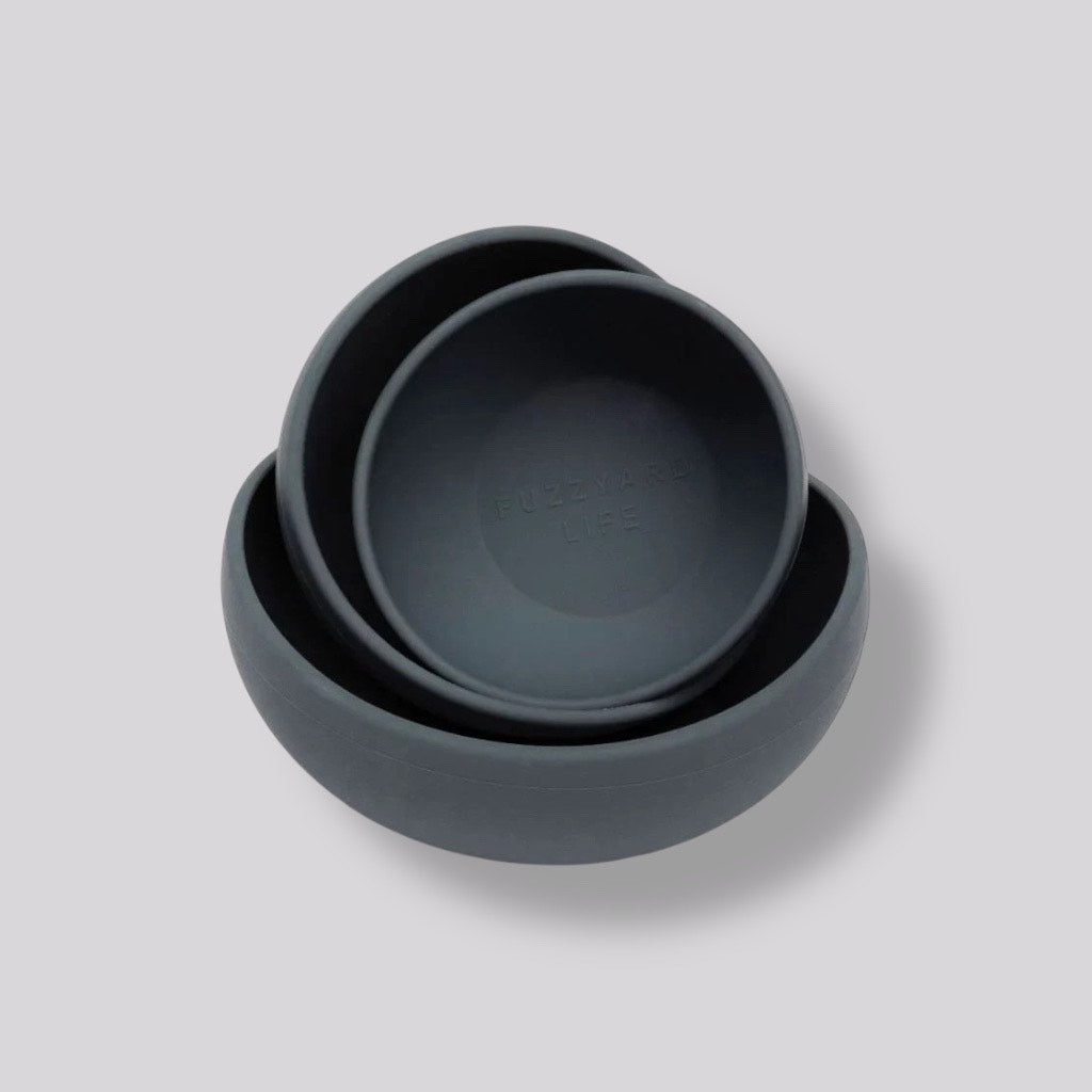Gamelle anthracite en silicone - Fuzzy Yard