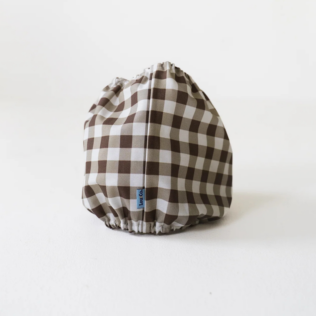 Snood Coton Vichy Marron - Lou and Co