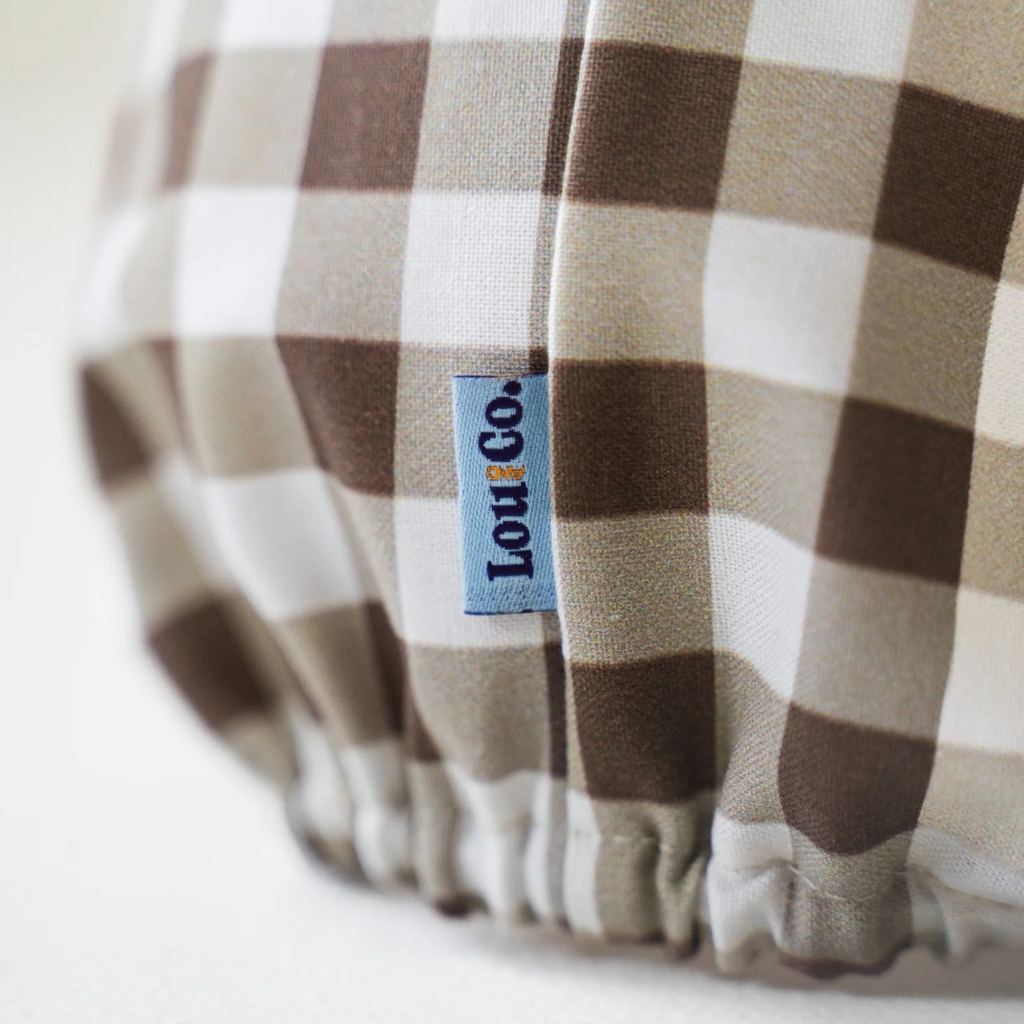 Snood Coton Vichy Marron - Lou and Co
